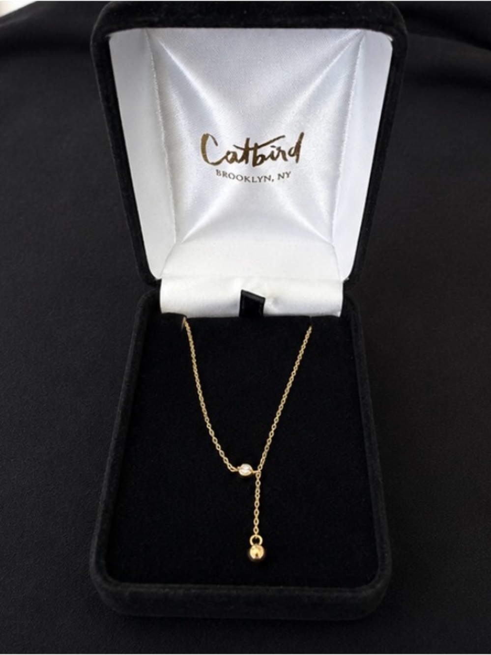 Catbird Diamond Greco Lariat Necklace 14k Gold Discontinued style RARE